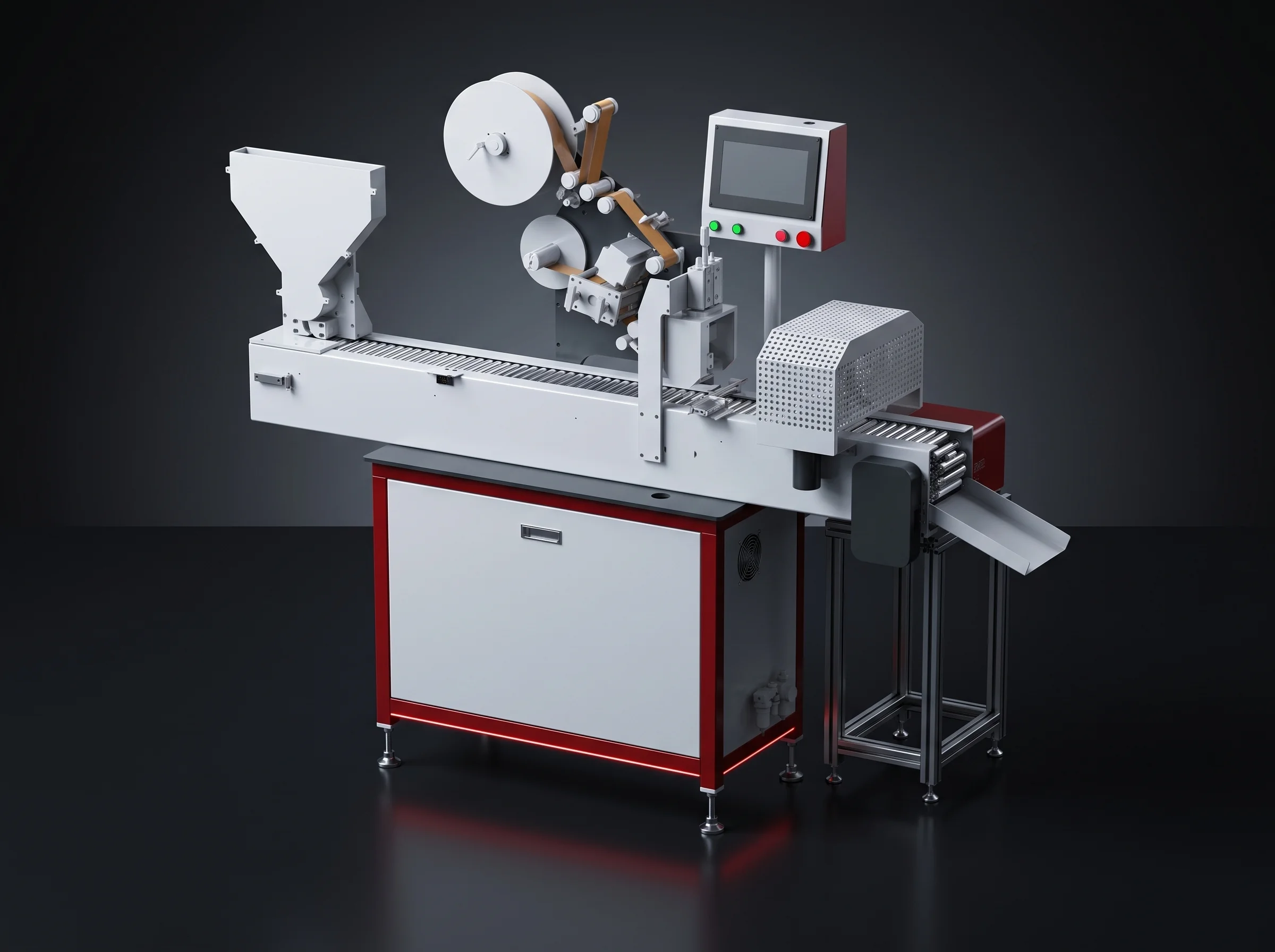 Plastic wrapping machine for consumer lithium packs